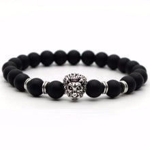 Load image into Gallery viewer, Matte Stone Lion Men&#39;s Bracelet