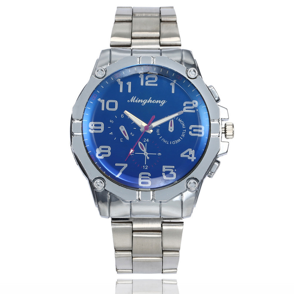 Luxury Watch Fashion Stainless Steel Watch For Men's Quartz Analog Wrist Watch