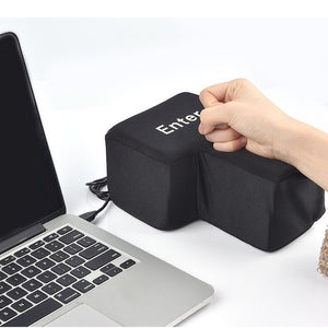 Big Enter Key USB Pillow Anti-stress Relief Super Size Unbreakable Enter Key Enter Key Pillow