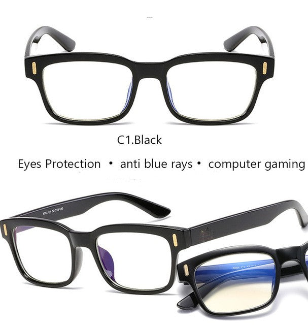 Anti Blue Rays Computer Glasses Men Blue Light Gaming Glasses Protection Myopia Spectacles Prescription Optical